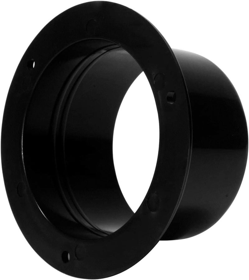 Allvent Dryer Vent Wall Plate 3" Black Plastic Straight Duct Connector Flange Wall Trim Pipe Collar for Heating Cooling Ventilation System(75mm) - Image 1